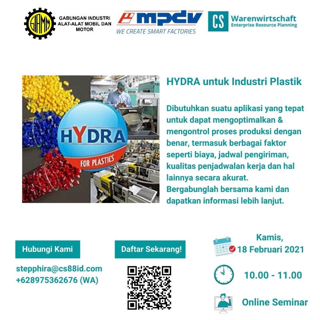Smart Factory Webinar Series (Topic : HYDRA for Plastics)